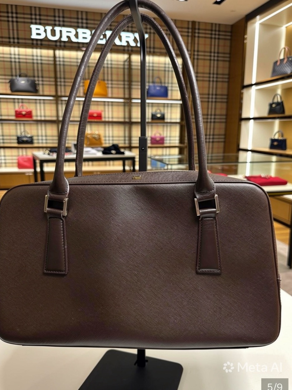 ❌ SOLD Burberry Structured Satchel Handbag - Picture 3 of 8